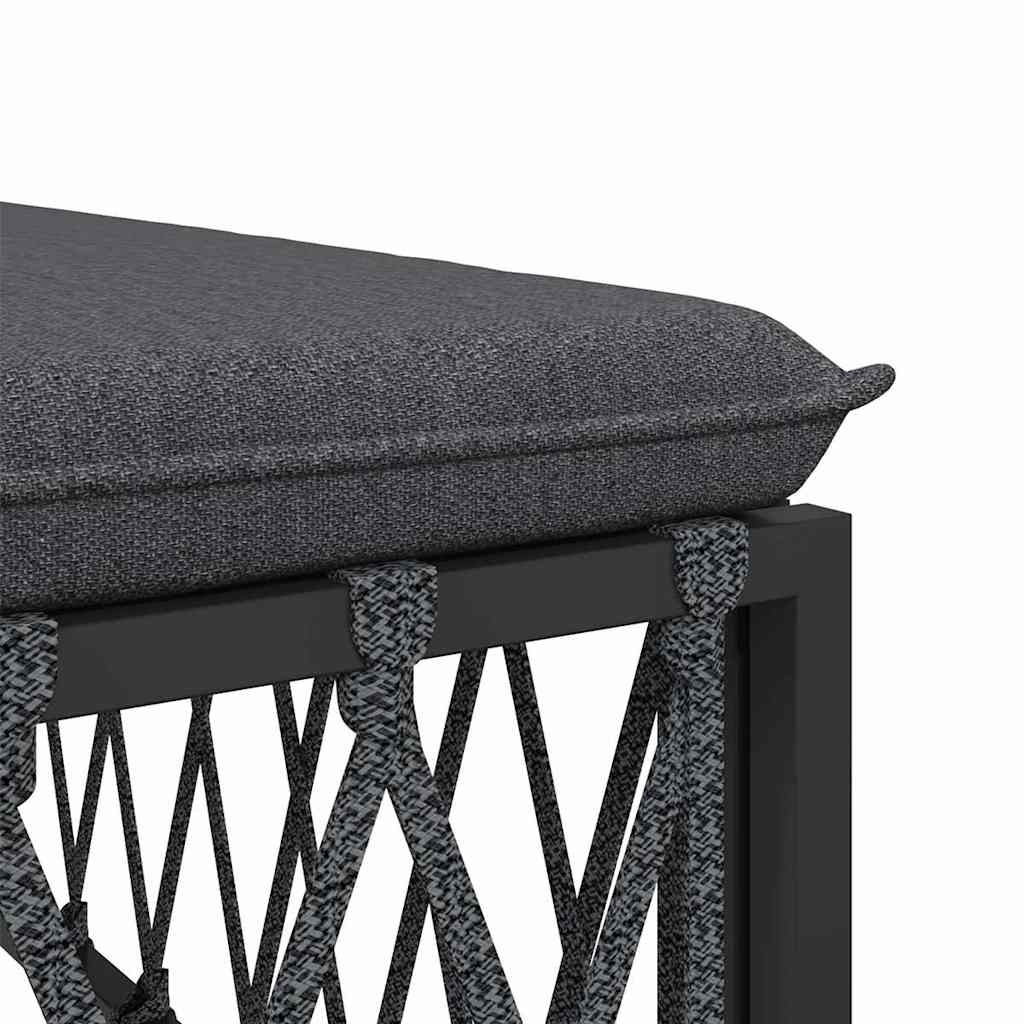 Garten-Ecksofa mit Kissen Anthrazit Gewebe